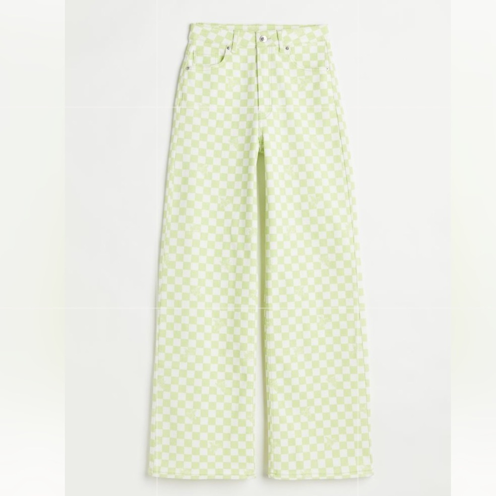 NWOT! Checkered H&M High Waisted Bootcut Pants!